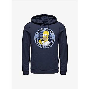 The Simpsons Hoodies - The Simpsons Brain Homer Brain My Damage Hoodie