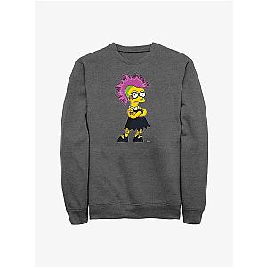 The Simpsons Sweatshirts - The Simpsons Lisa Punk Crew Sweatshirt