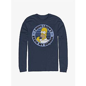 The Simpsons Long Sleeves - The Simpsons Brain Homer Brain My Damage Long-Sleeve T-Shirt