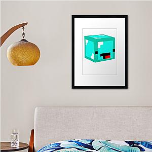 Skeppy Diamond Boy Blue Corlor Framed print Premium Merch Store