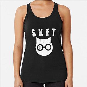 SKET Dance Symbol with Acronym Distressed Racerback Tank Top