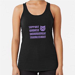 SKET Dance - Sket Dan Symbol with Acronym Expansion Purple Distressed Racerback Tank Top