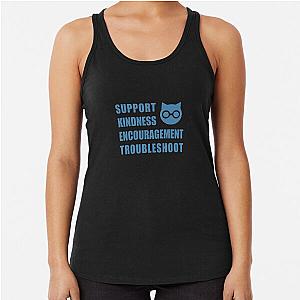 SKET Dance - Sket Dan Symbol with Acronym Expansion Blue Racerback Tank Top
