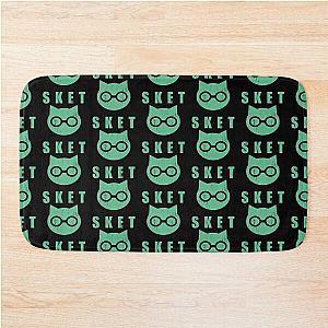 SKET Dance - SKET Dan Symbol with Acronym Distressed Bath Mat