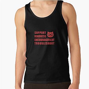 SKET Dance Symbol with Acronym Expansion (Red) Distressed Tank Top