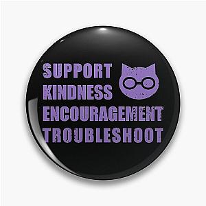 SKET Dance - Sket Dan Symbol with Acronym Expansion Distressed Purple Pin