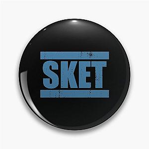 SKET Dance - SKET Acronym Blue Distressed Pin