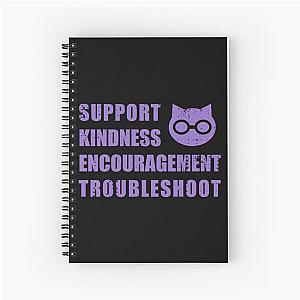 SKET Dance - Sket Dan Symbol with Acronym Expansion Distressed Spiral Notebook