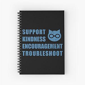 SKET Dance - Sket Dan Symbol with acronym expansion blue distressed spiral notebook
