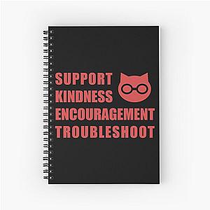 SKET Dance - Sket Dan Symbol with Acronym Expansion Red Spiral Notebook