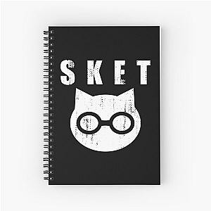 SKET Dance Symbol with Acronym (White) Distressed Spiral Notebook