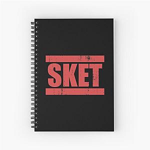 SKET Dance - SKET Acronym Red Distressed Spiral Notebook