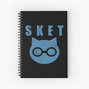 SKET Dance - SKET Dan Symbol with Acronym Distressed Spiral Notebook