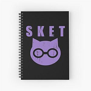 SKET Dance - SKET Dan Symbol with Acronym Distressed Spiral Notebook
