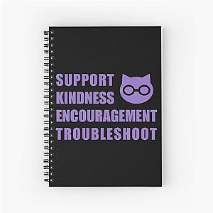 SKET Dance - Sket Dan Symbol with Acronym Expansion Purple Spiral Notebook