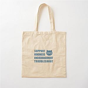 SKET Dance - Sket Dan Symbol with Acronym Expansion Blue Cotton Tote Bag