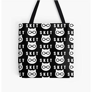 SKET Dance Symbol with Acronym (White) All Over Print Tote Bag