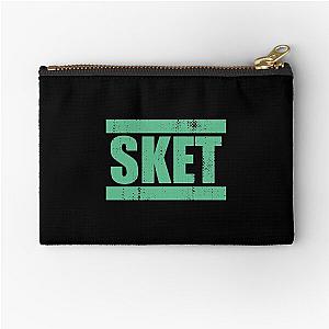 SKET Dance Acronym Green Distressed Zipper Pouch