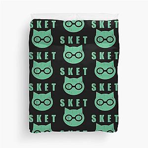 SKET Dance - SKET Dan Symbol with Acronym Distressed Duvet Cover