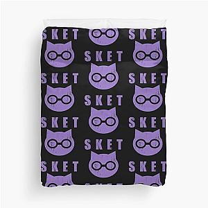SKET Dance - SKET Dan Symbol with Acronym Distressed Duvet Cover