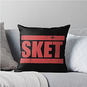 SKET Dance Acronym Red Distressed Throw Pillow