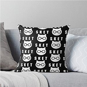 SKET Dance Symbol with Acronym White Throw Pillow