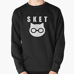 SKET Dance Symbol with Acronym White Pullover Sweatshirt