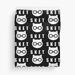 SKET Dance - SKET Dan Symbol with Acronym (White) Duvet Cover