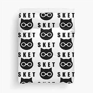 SKET Dance - SKET Dan Symbol with Acronym (Black) Duvet Cover