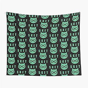 SKET Dance - SKET Dan Symbol with Acronym (Green) Distressed Tapestry