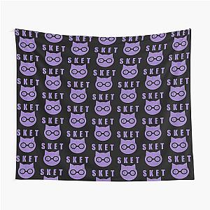 SKET Dance - SKET Dan Symbol with Acronym (Purple) Distressed Tapestry