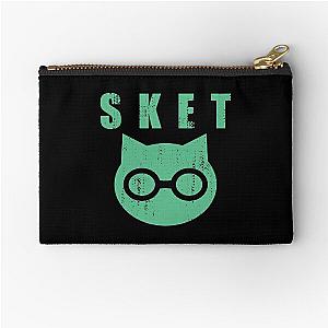 SKET Dance - SKET Dan Symbol with Acronym (Green) Distressed Zipper Pouch