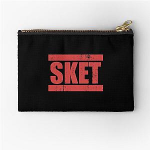 SKET Dance - SKET Acronym (Red) Distressed Zipper Pouch