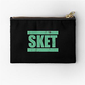 SKET Dance - SKET Acronym (Green) Distressed Zipper Pouch