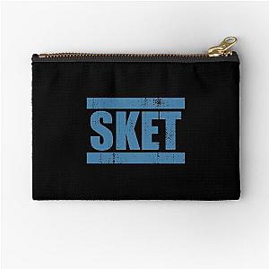 SKET Dance - SKET Acronym (Blue) Distressed Zipper Pouch