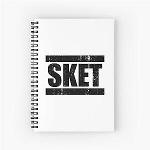 SKET Dance - SKET Acronym (Black) Distressed Spiral Notebook