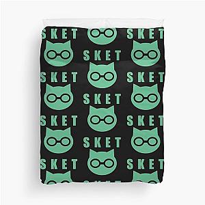 SKET Dance - SKET Dan Symbol with Acronym (Green) Duvet Cover