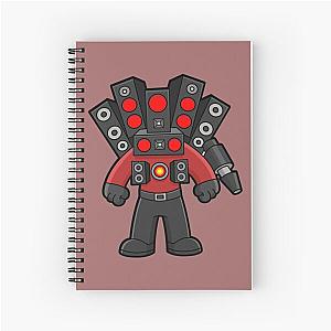 Skibidi Toilet Speakerman Cute Design Spiral Notebook