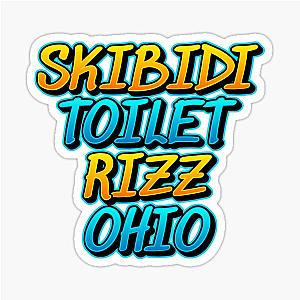 Skibidi Rizz Ohio, Funny Skibidi Rizzler Viral Slang, Ohio Rizzler Skibidi Meme Sticker