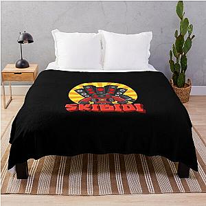 Skibidi Toilet Cute Design Throw Blanket