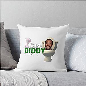 P Diddy Skibidi Toilet Throw Pillow