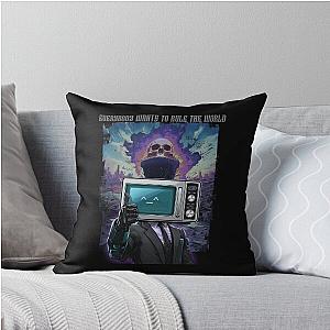 Eye-Popping Skibidi Toilet Animation for Enthusiasts Throw Pillow