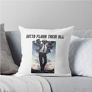 Eye-Popping Skibidi Toilet Animation Tee for Enthusiasts Throw Pillow