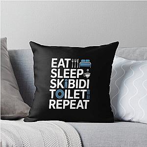 Eat Sleep Joke Meme Tee Throw Pillow