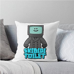 Skibidi TV Man Cute Design Throw Pillow
