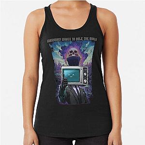 Eye-Popping Skididi Toilet Animation Tee for Enthusiasts Racerback Tank Top