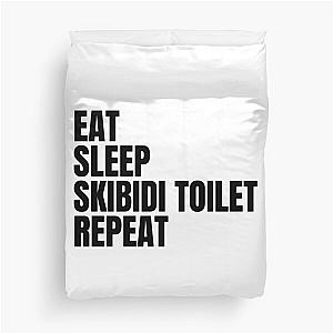 Eat Sleep Skibidi Duvet Cover