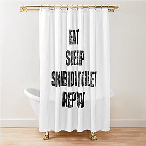 Eat Sleep Skibidi Repeat Shower Curtain
