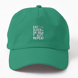 Eat Sleep Skibidi Repeat Funny Meme Dad Hat