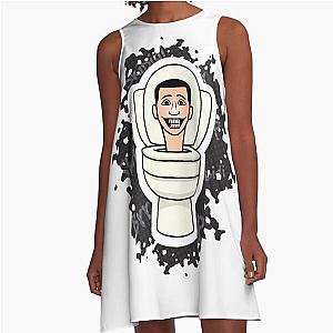 Skibidi Toilet Man A-Line Dress